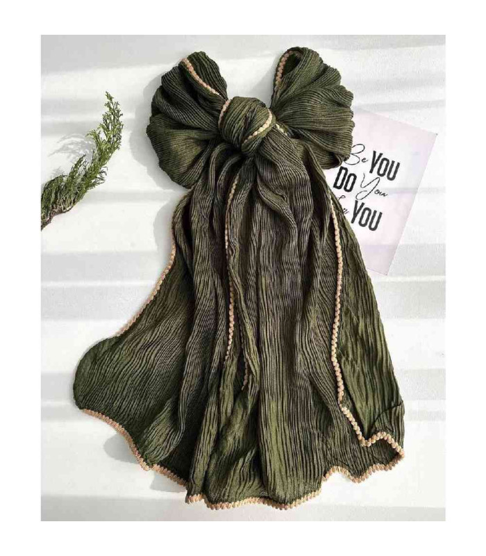 شال برشکا لبه مخمل کنگره ای