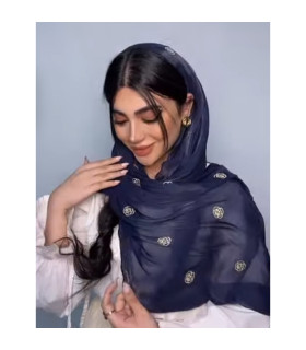 شال ابریشم گلدوزی وارداتی