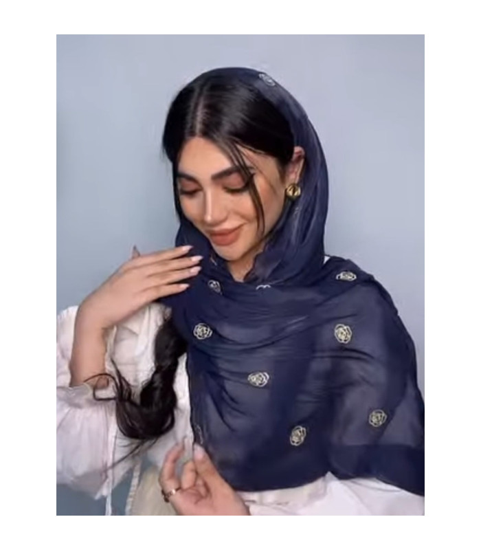 شال ابریشم گلدوزی وارداتی