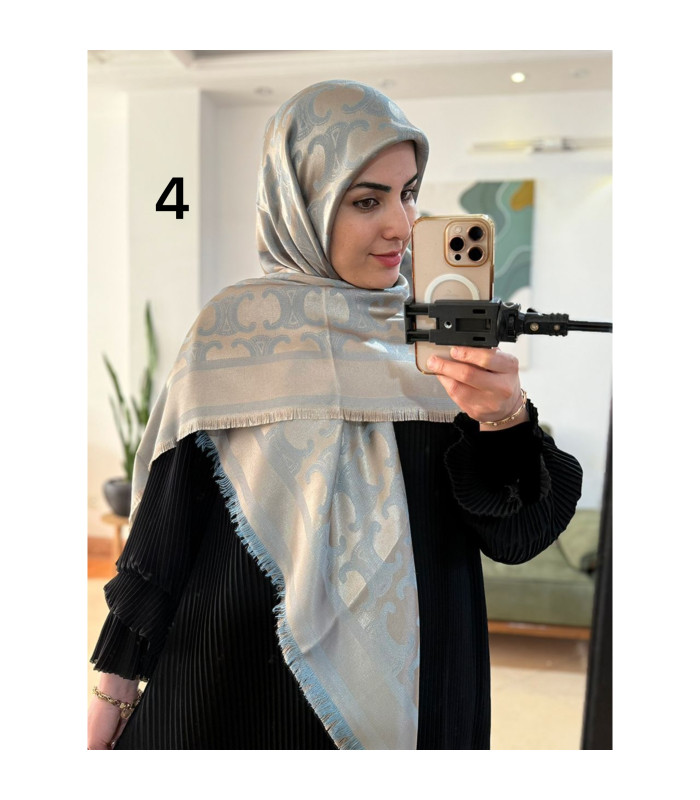 روسری ابریشم ژاکارد ۱