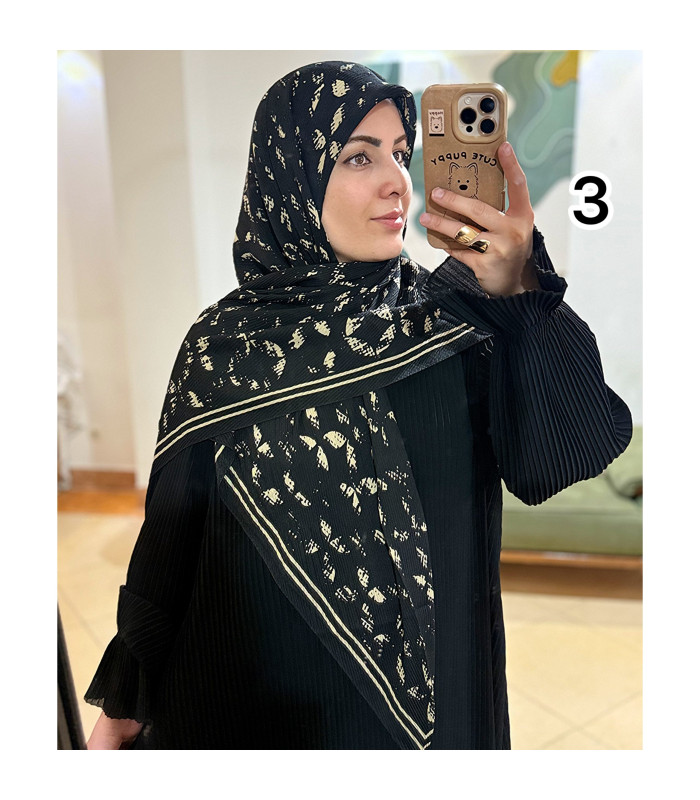 روسری ژیوان مشکی کرم